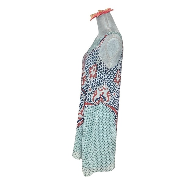 MAX STUDIO Multi-Color Sleeveless Sheath Womens Dress Size S A Line Scarf Dress - Picture 4 of 14